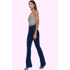 Kadın Denim Flare Jean Yüksek Bel İspanyol Paça Günlük Hafta Sonu Yaz Aylarının Vazgeçilmezi