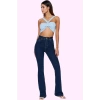 Kadın Denim Flare Jean Yüksek Bel Konforlu Günlük Stil Hafta Sonu Yaz Aylarının Vazgeçilmezi