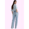 Kadın Denim Jean; Casual Wide Leg Pamuk Normal Bel Uzun Boy Günlük Kullanım Modern Tasarım