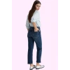 Kadın Denim Jean Pantolon Düz Desen Yüksek Bel Günlük Kombin Hafta Sonu Yaz Aylarının Vazgeçilmezi