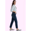 Kadın Denim Jean Pantolon Düz Desen Yüksek Bel Günlük Kombin Hafta Sonu Yaz Aylarının Vazgeçilmezi