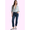 Kadın Denim Jean Pantolon Düz Desen Yüksek Bel Günlük Kombin Hafta Sonu Yaz Aylarının Vazgeçilmezi