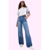 Kadın Denim Jean Pantolon Uzun Boy Geniş Paça Pamuk Günlük Stil Yaz Aylarının Vazgeçilmezi