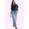 Kadın Denim Jean Uzun Boy Skater Baggy Pamuk Günlük Stil Hafta Sonu Yaz Aylarının Vazgeçilmezi