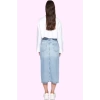 Kadın Denim Midi Etek A line Kalıp Pamuk Günlük Ve İş Hayatı İçin Yaz Aylarının Vazgeçilmezi