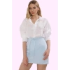 Kadın Denim Mini Etek Bağcıklı Bel Detayı Casual Günlük Stil Hafta Sonu Yaz Aylarının Vazgeçilmezi