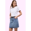 Kadın Denim Mini Etek Taş Detaylı A line Kalıp Günlük Kombinler Yaz Aylarının Vazgeçilmezi