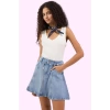 Kadın Denim Mini Etek Yaz Günlük Yüksek Bel A line Pamuk Modern Tasarım Stilin Buluştuğu Yer
