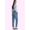 Kadın Denim Mom Jean Pantolon Pamuk Rahat Kalıp Günlük Stil Hafta Sonu Yaz Aylarının Vazgeçilmezi
