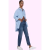Kadın Denim Mom Jean Pantolon Yüksek Bel Pamuk Günlük Hafta Sonu Yaz Aylarının Vazgeçilmezi