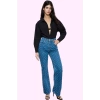 Kadın Denim Pamuk Uzun Boy Yüksek Bel Wide Leg Jean Pantolon Günlük Kullanım Modern Tasarım