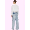 Kadın Denim Pantolon Pamuk Yüksek Bel Geniş Paça Rahat Kalıp Günlük Kullanım Modern Tasarım