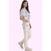 Kadın Denim Pantolon Renk Pamuk Yüksek Bel Straight Kesim Yaz Günlük Kullanım Modern Tasarım