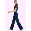 Kadın Denim Pantolon Yüksek Bel Geniş Paça Casual Pamuk Konfor Günlük Kullanım Özel Günler