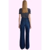 Kadın Denim Pantolon Yüksek Bel Geniş Paça Casual Pamuk Konfor Günlük Kullanım Özel Günler