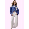 Kadın Denim Pantolon Yüksek Bel Geniş Paça Günlük Ve Rahat Kullanım Yaz Aylarının Vazgeçilmezi