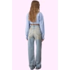 Kadın Denim Pantolon Yüksek Bel Geniş Paça Pamuk Günlük ve Rahat Yaz Aylarının Vazgeçilmezi