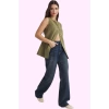 Kadın Denim Pantolon Yüksek Bel Wide Leg Pamuk Casual Tasarım Günlük Kullanım Kaliteli Malzeme