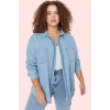 Kadın Denim Polo Yaka Gömlek Pamuk Rahat Kesim Günlük Şıklık Hafta Sonu Yaz Aylarının Vazgeçilmezi