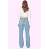 Kadın Denim Regular Wide Leg Kot Pantolon Düşük Bel Pamuk Günlük Kullanım Kaliteli Malzeme