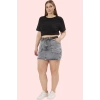 Kadın Denim Şort Etek Yüksek Bel Kısa Boy Casual Günlük Hafta Sonu Yaz Aylarının Vazgeçilmezi