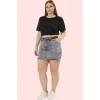 Kadın Denim Şort Etek Yüksek Bel Kısa Boy Casual Günlük Hafta Sonu Yaz Aylarının Vazgeçilmezi
