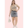 Kadın Denim Şort Etek Yüksek Bel Kısa Boy Casual Günlük Hafta Sonu Yaz Aylarının Vazgeçilmezi