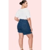 Kadın Denim Şort Etek Yüksek Bel Kısa Boy Dar Paça Günlük Kombinler Yaz Aylarının Vazgeçilmezi