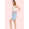 Kadın Denim Şort Normal Bel Geniş Paça Pamuk Casual Stil Günlük Kullanım Dayanıklı Malzeme