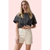 Kadın Denim Şort Pamuk City Short Kalıp Geniş Paça Yazlık Günlük Kullanım Kaliteli Malzeme