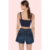 Kadın Denim Şort Yüksek Bel City Short Kısa Boy Pamuk Günlük Kombinler Yaz Aylarının Vazgeçilmezi