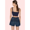 Kadın Denim Şort Yüksek Bel City Short Kısa Boy Pamuk Günlük Kombinler Yaz Aylarının Vazgeçilmezi