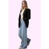Kadın Denim Wide Leg Pantolon Pamuk Uzun Boy Rahat Kesim Günlük Yaz Aylarının Vazgeçilmezi