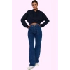 Kadın Denim Wide Leg Pantolon Yüksek Bel 5 Cep Rahat Günlük Stil Yaz Aylarının Vazgeçilmezi