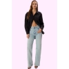 Kadın Denim Wide Leg Pantolon Yüksek Bel Pamuk Günlük ve İş İçin Yaz Aylarının Vazgeçilmezi