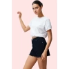 Kadın Denim Yüksek Bel Geniş Paça Şort Pamuklu Yaz Aylarının Vazgeçilmezi Günlük Kombinler