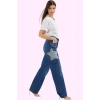 Kadın Denim Yüksek Bel Wide Leg Jean Pantolon Günlük Kombinler Hafta Sonu Kaliteli Malzeme