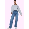 Kadın Denim Yüksek Bel Wide Leg Pantolon Pamuk Tüm Sezonlar İçin Rahatlık Günlük Kombinler