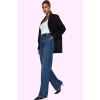Kadın Denim Yüksek Bel Wide Leg Pantolon Pamuk Tüm Sezonlar İçin Rahatlık Günlük Kombinler