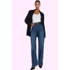Kadın Denim Yüksek Bel Wide Leg Pantolon Pamuk Tüm Sezonlar İçin Rahatlık Günlük Kombinler