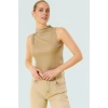 Kadın Dik Yaka Fitted Polyester Kaşkorse Bluz Özel Tasarım Premium Kalite