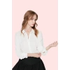 Kadın Dokuma Gömlek Bebe Yaka Düz Desen Casual Günlük Hafta Sonu Yaz Aylarının Vazgeçilmezi