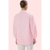 Kadın Dokuma Gömlek; Oversize Uzun Kollu Nakış Detaylı Günlük Stil Yaz Aylarının Vazgeçilmezi