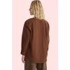 Kadın Dokuma Gömlek Uzun Kollu Yaka Regular Basic Oversize Günlük Yaz Aylarının Vazgeçilmezi