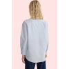 Kadın Dokuma Gömlek Uzun Kollu Yaka Regular Basic Oversize Günlük Yaz Aylarının Vazgeçilmezi