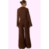 Kadın Dokuma Keten Pantolon Yüksek Bel Geniş Paça Yazlık Model Günlük Kullanım Özel Günler
