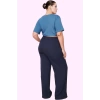 Kadın Dokuma Pantolon Geniş Paça Yüksek Bel Casual Tasarım Fermuarlı Yaz Aylarının Vazgeçilmezi