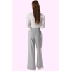 Kadın Düğmeli Örme Pantolon Regular Kesim Yüksek Bel Wide Leg Casual Yaz Aylarının Vazgeçilmezi