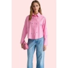Kadın Düz Desen Basic Gömlek Uzun Kollu Terrycotton Kumaş Yaz Günlük Kullanım Modern Tasarım