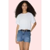 Kadın Düz Desen Mini Denim Şort Pamuk Normal Bel Geniş Paça Yazlık Kombin Günlük Kombinler